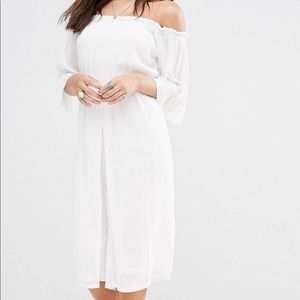 Missguided Bardot White Off Shoulder Jumpsuit